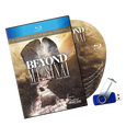 Image of the Blu-Ray case cover for Beyond Mt. Sinai with four Blu-ray Discs partially showing, and a flash drive beside it.