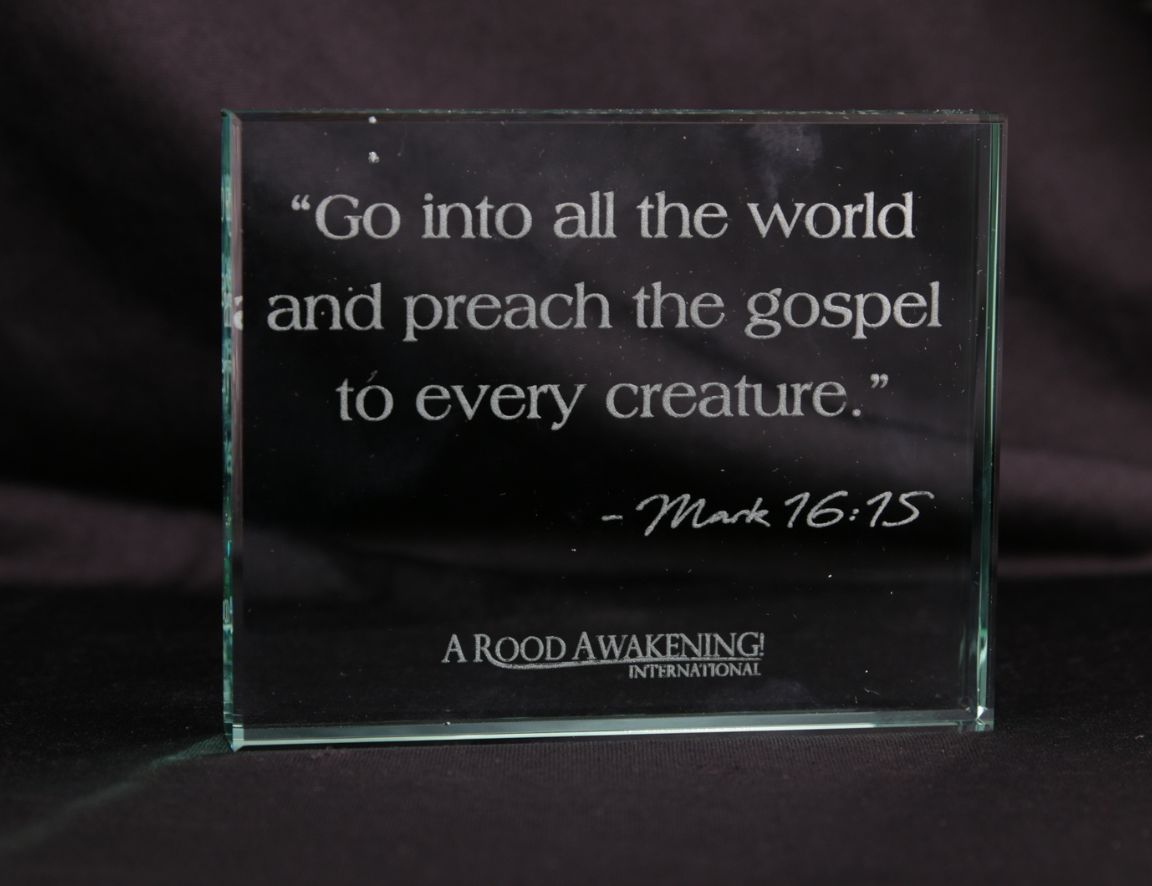 Mark 16:15 Glass Ornament