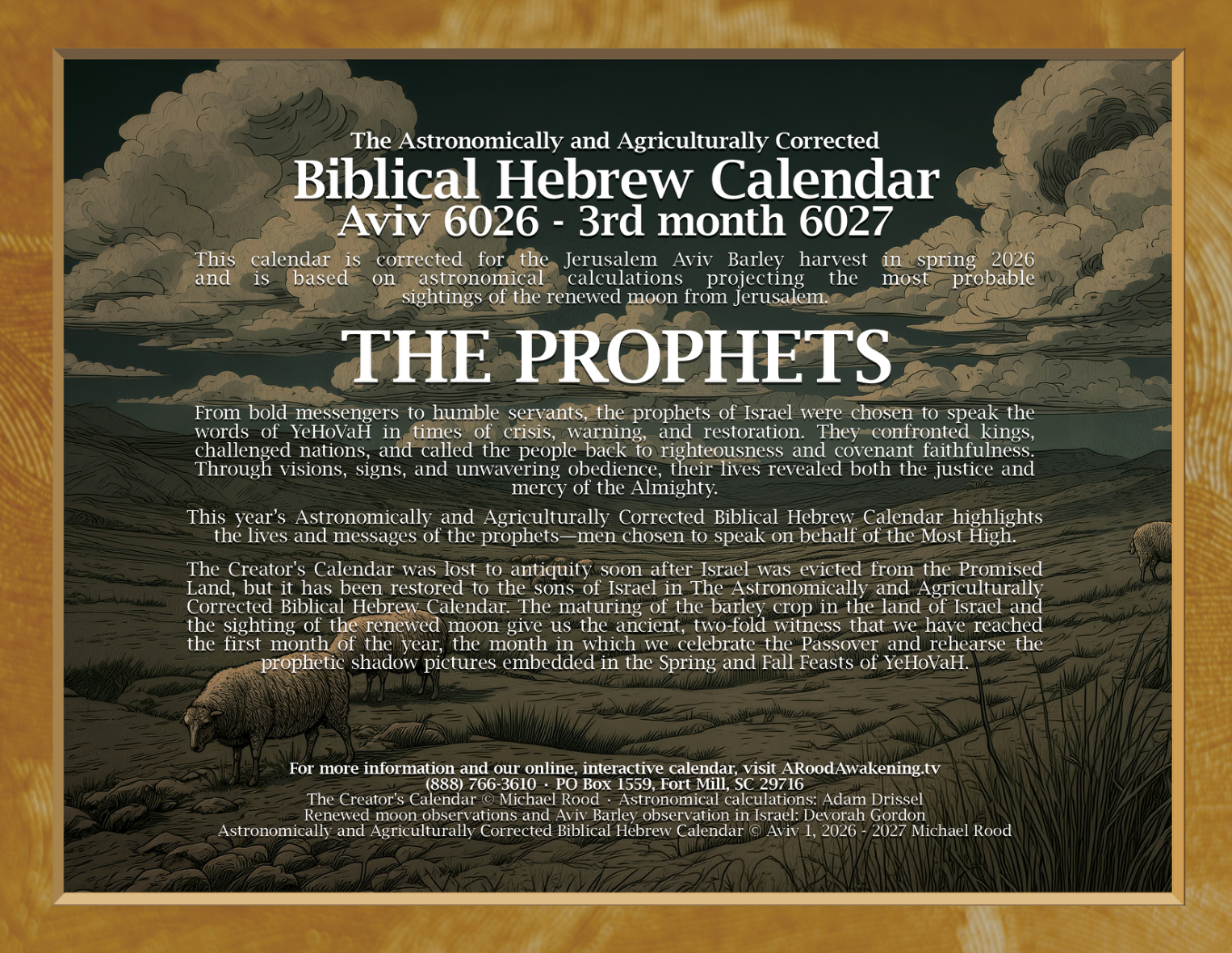 2026-27 Astronomically and Agriculturally Corrected Biblical Hebrew Calendar