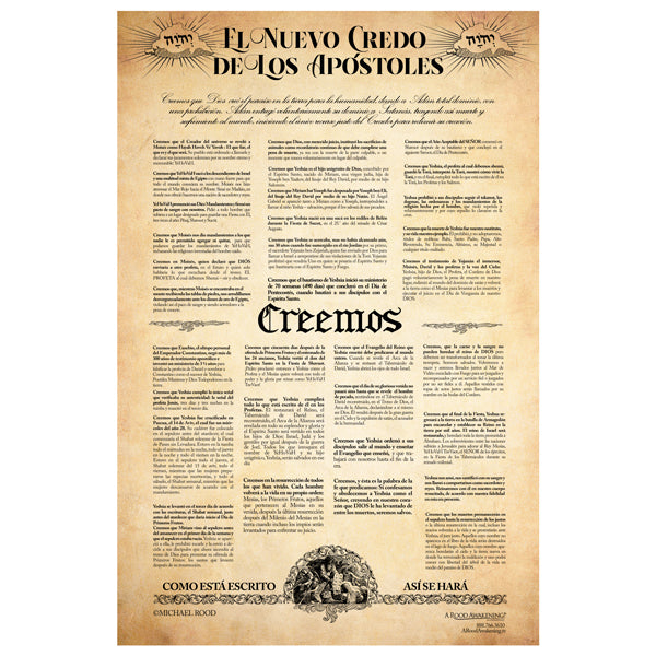 El Credo de los Apóstoles (24"x36")