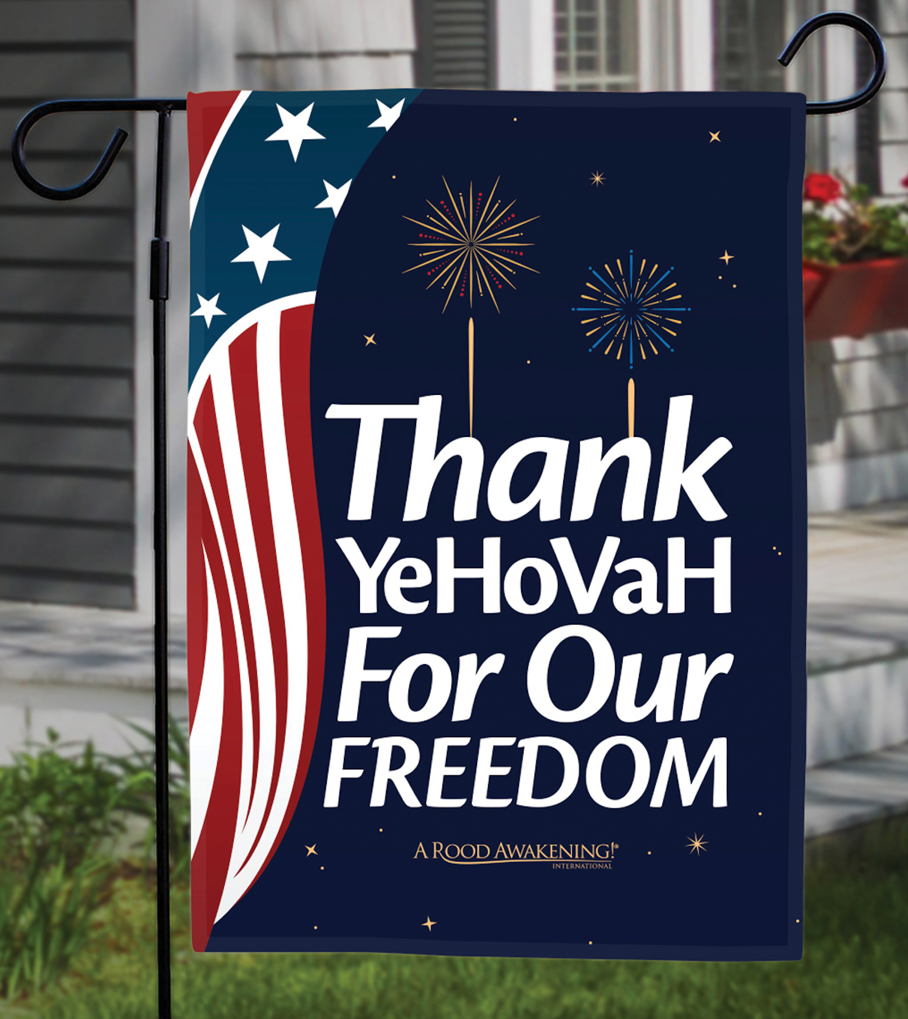 Thank YeHoVaH For Our Freedom Garden Flag