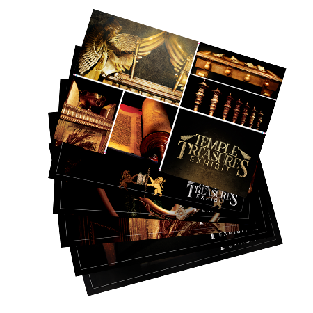 Temple Treasures Exhibit Postcards